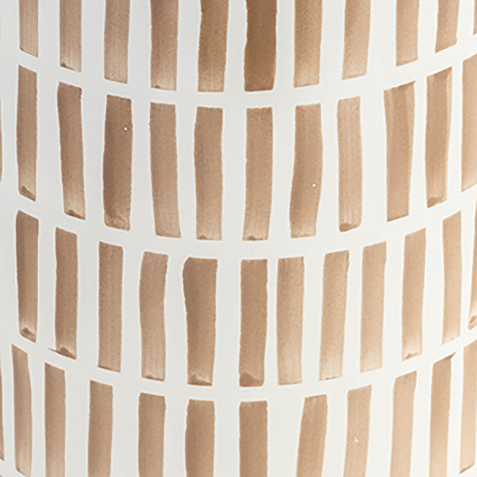 Tan Jar with Gold Lid
