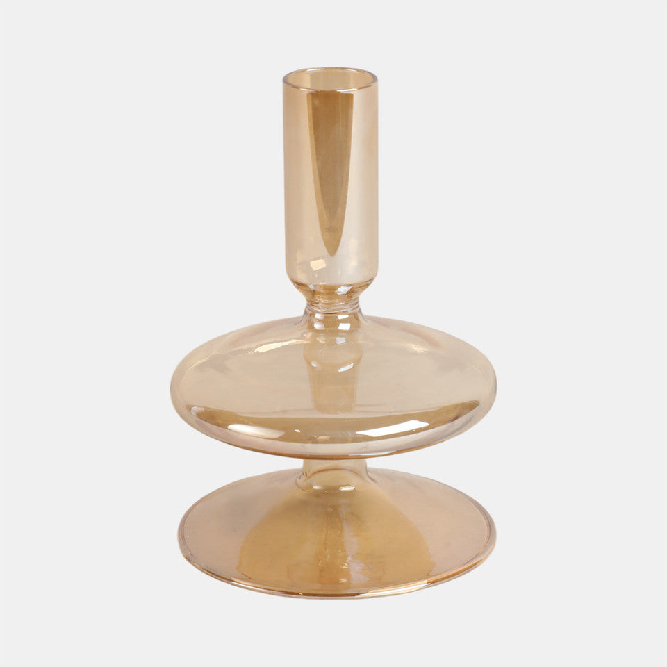 Gold Luster Taper Candle Holder
