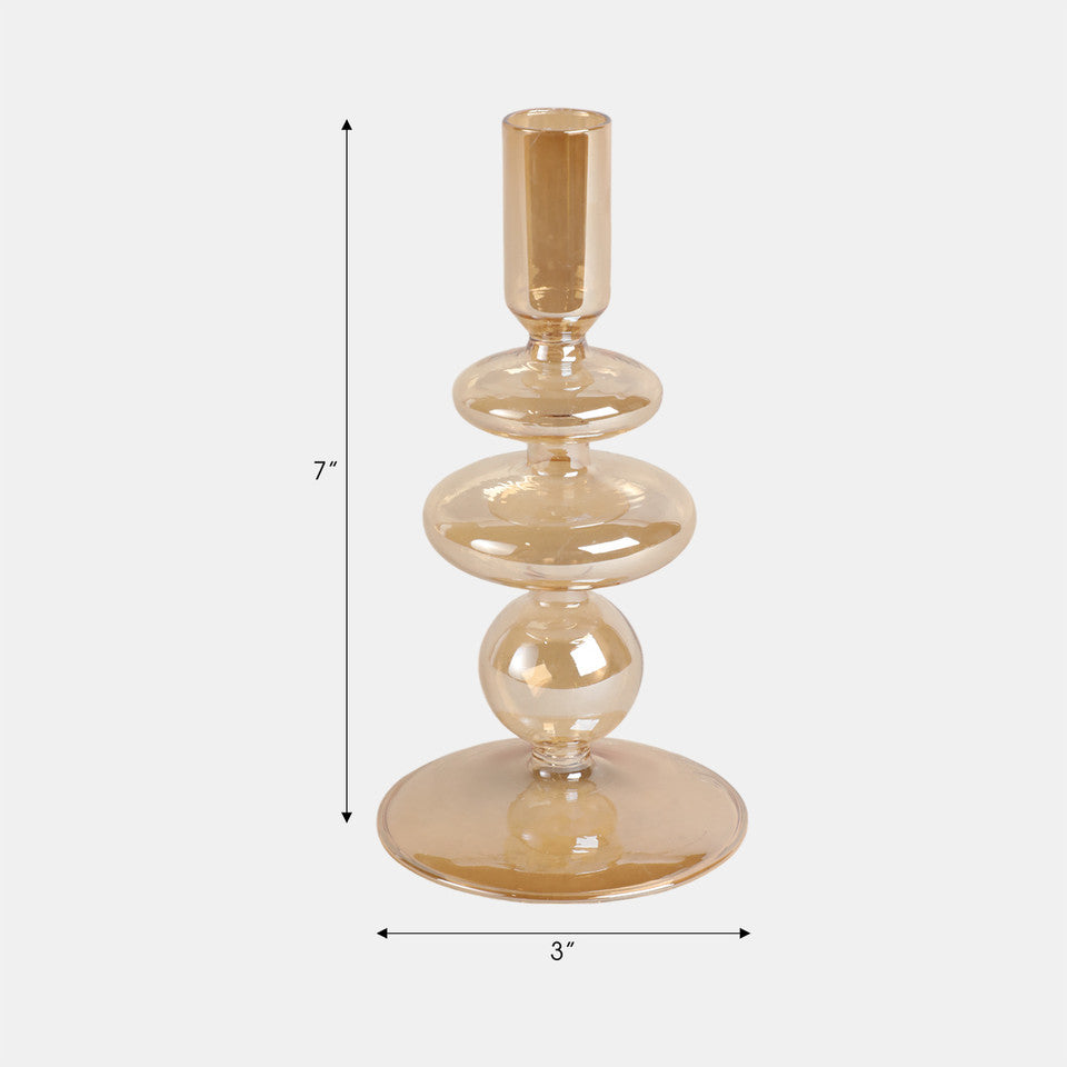 Gold Luster Taper Candle Holder