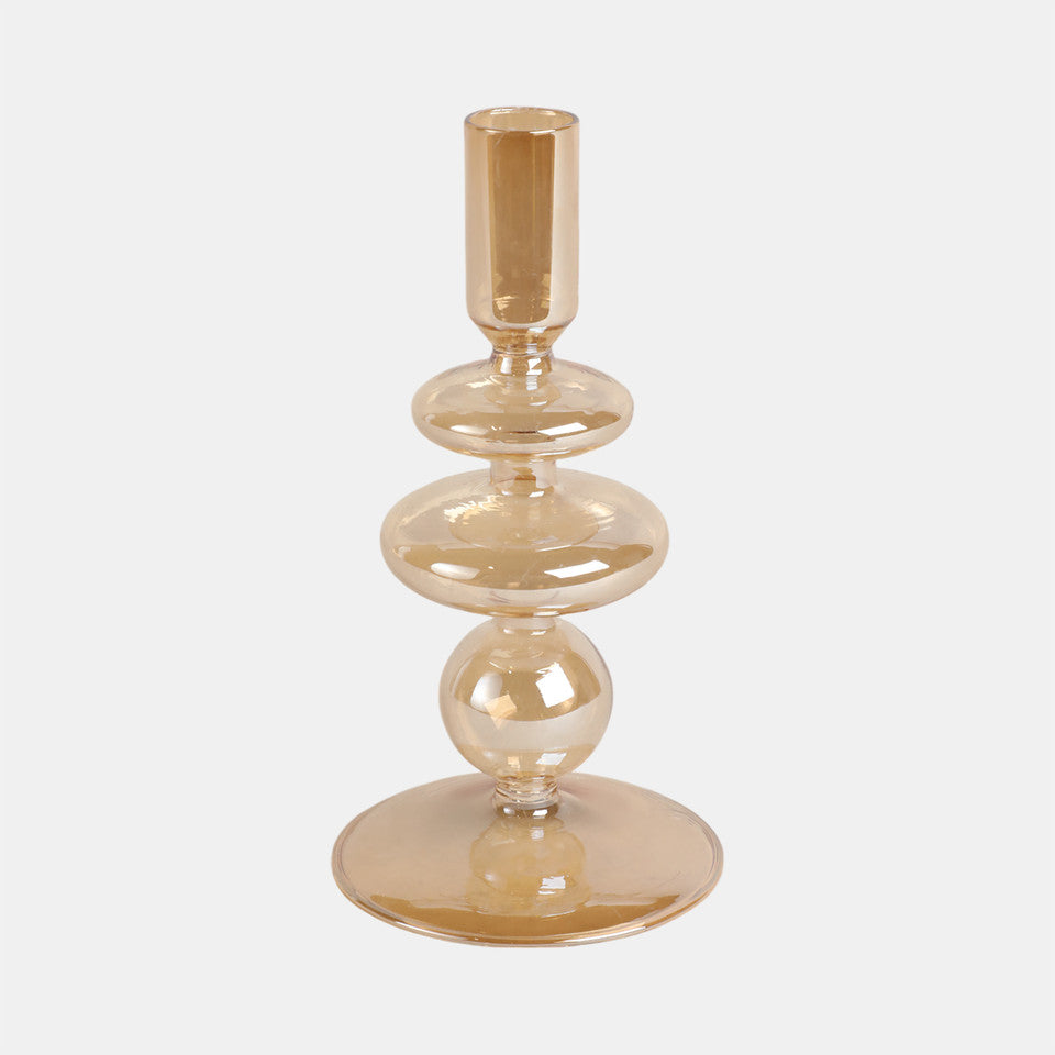 Gold Luster Taper Candle Holder