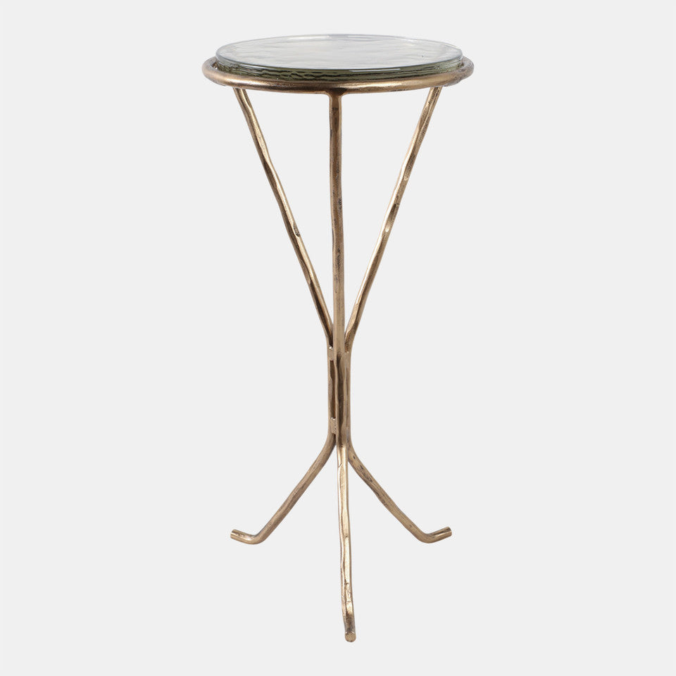 Recycled Glass/Metal Drink Table