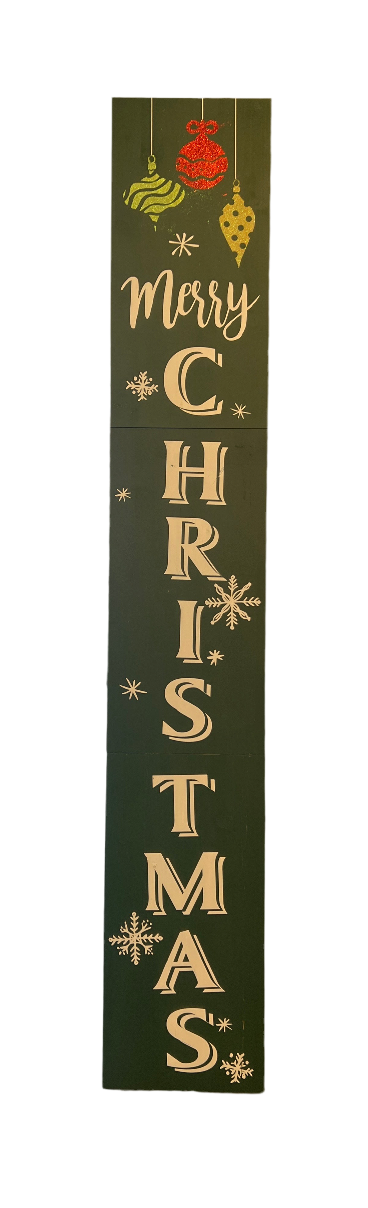 Green Merry Christmas Porch Sign