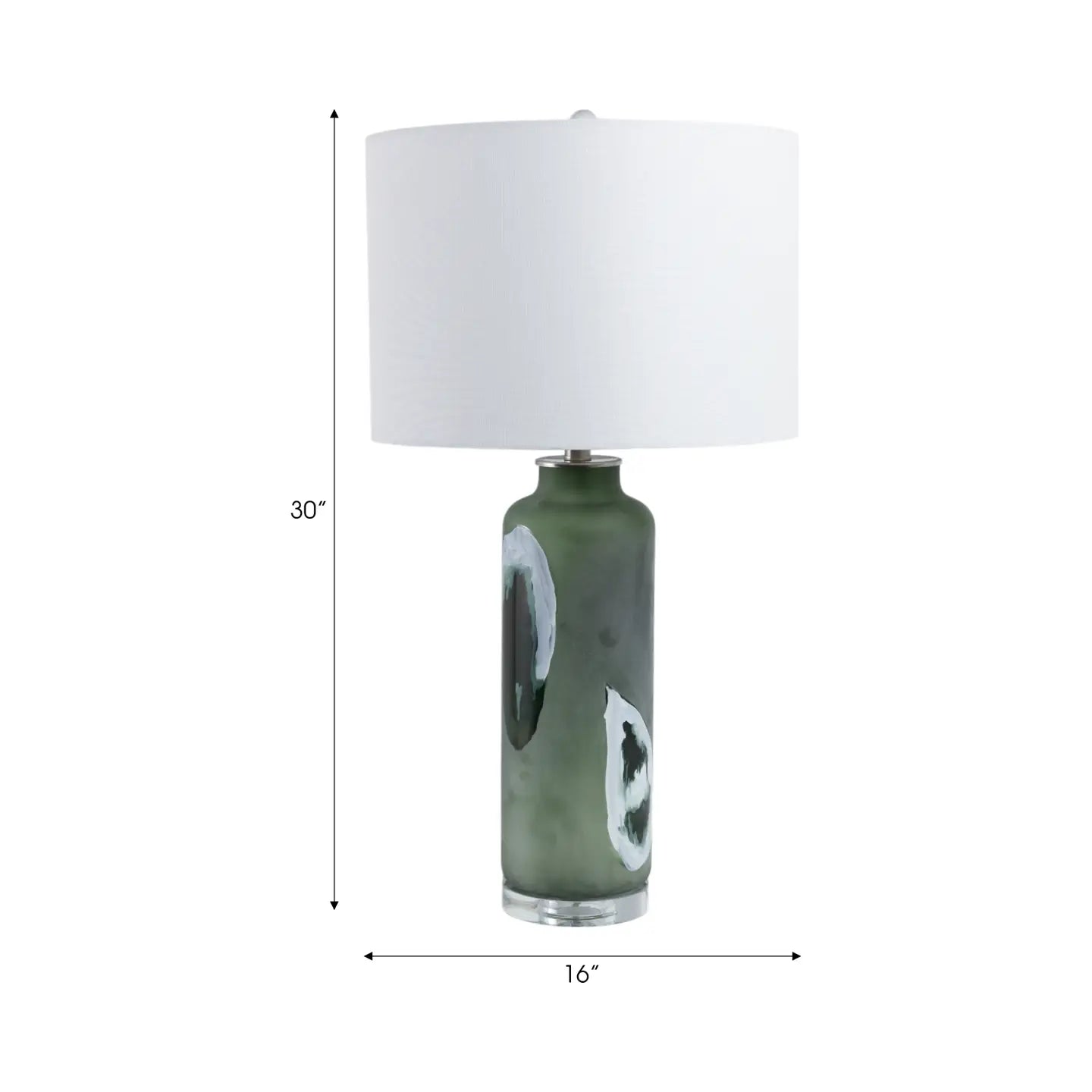 Artistic Green Glass Table Lamp