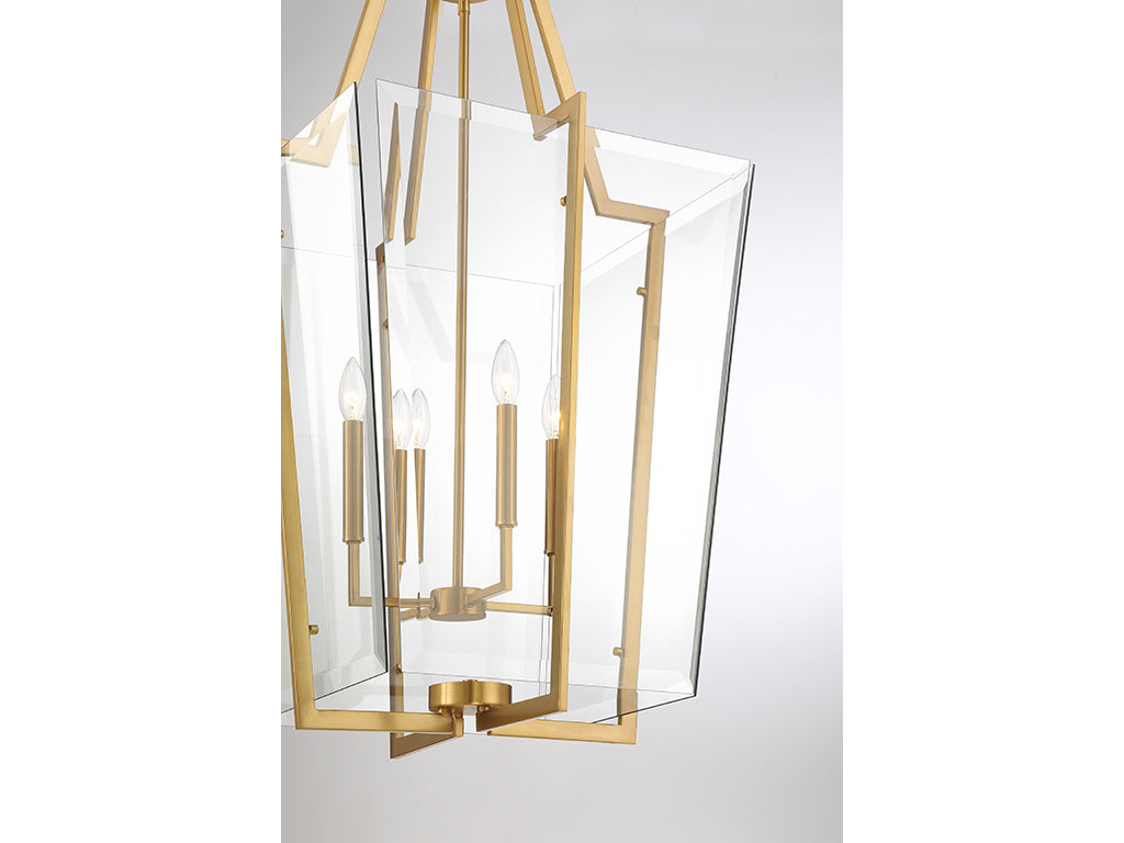 Farell 4-Light Pendant in Warm Brass