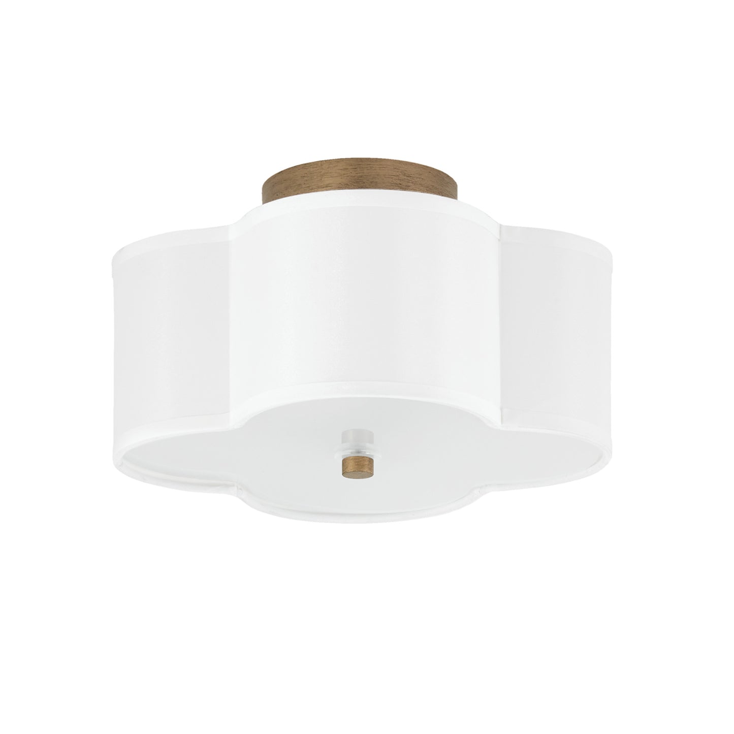 Quinn 2-Light Semi Flush in Brushed Gold