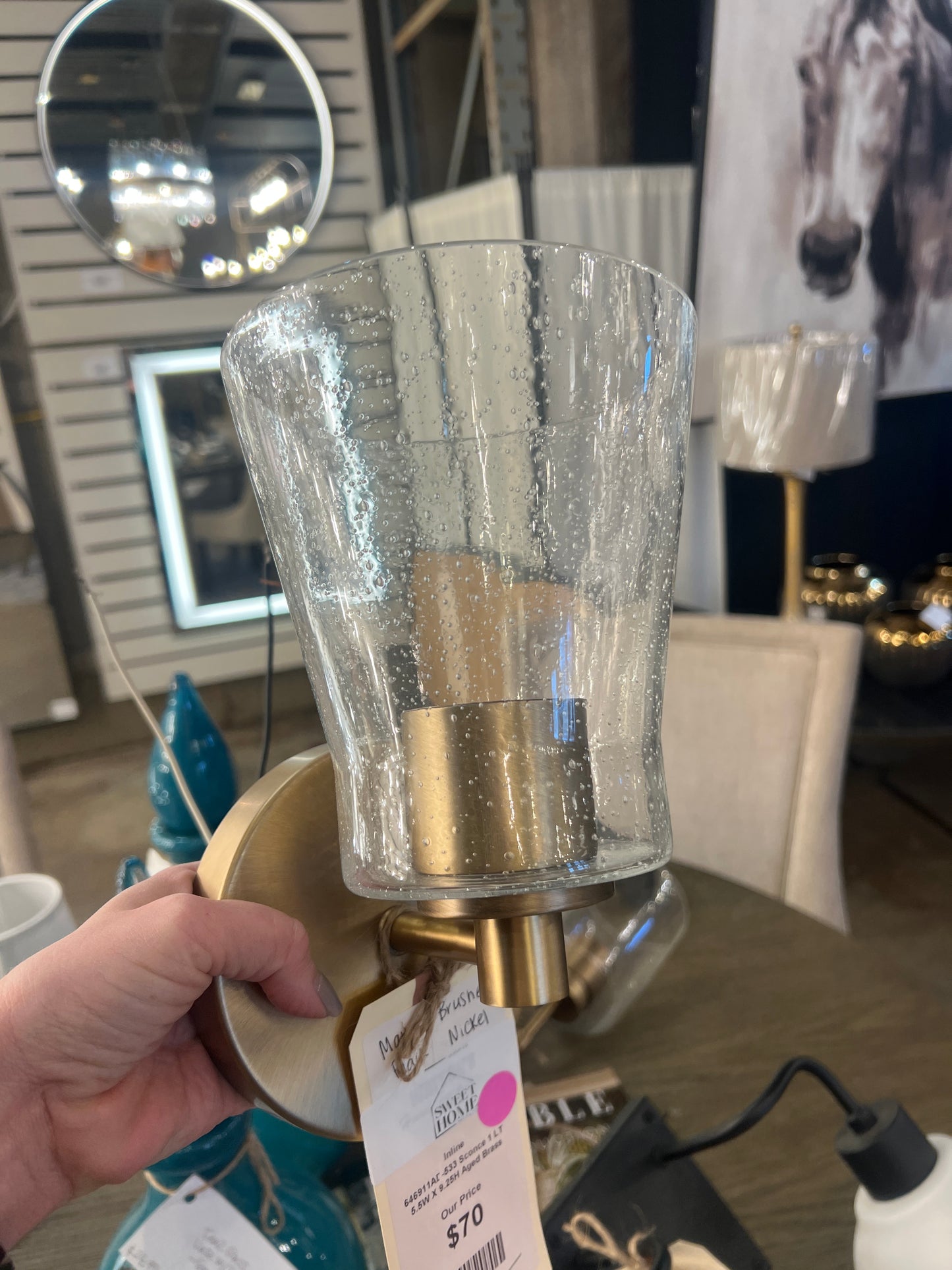 Sconce in Aged Brass