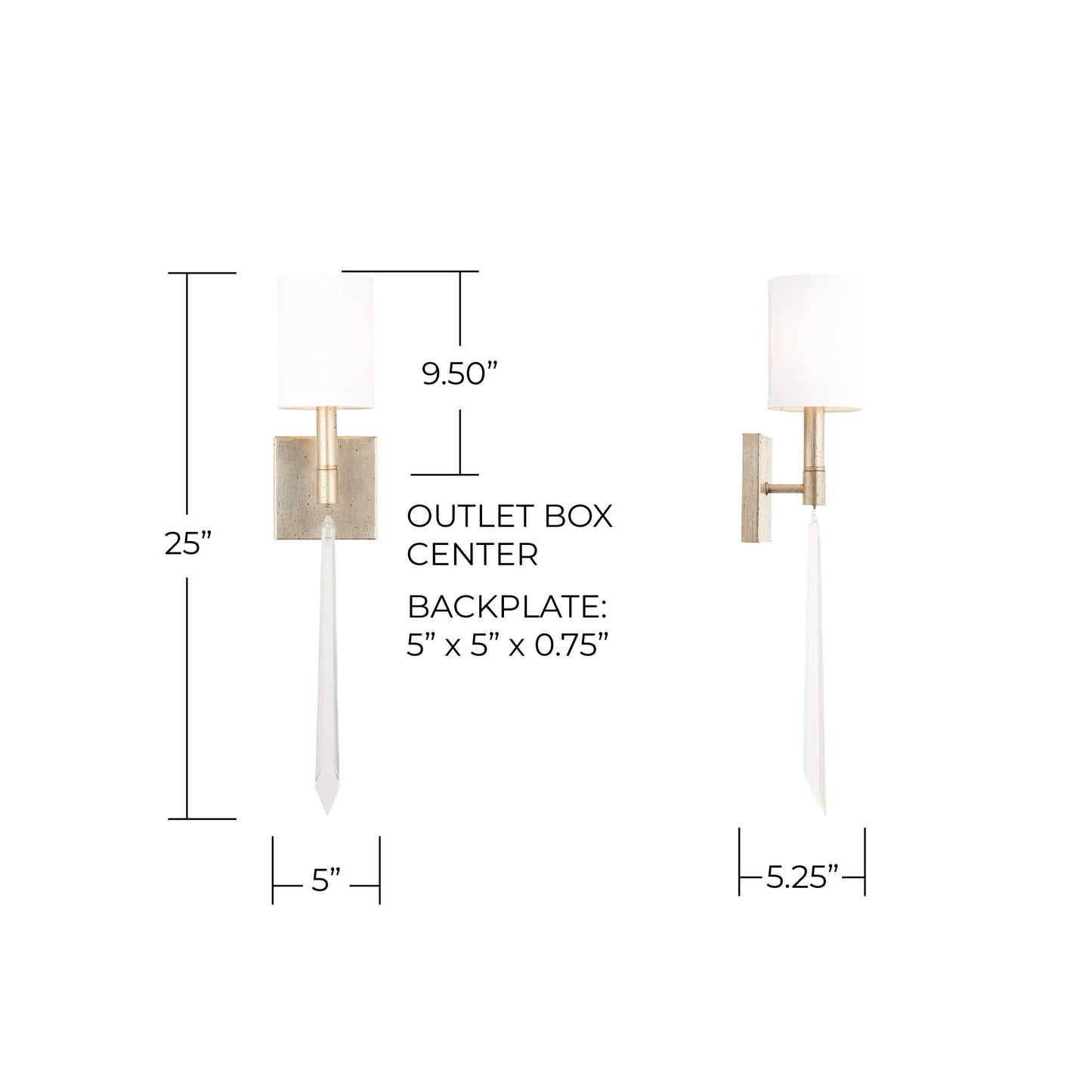 Gwyneth Sconce in Winter Gold