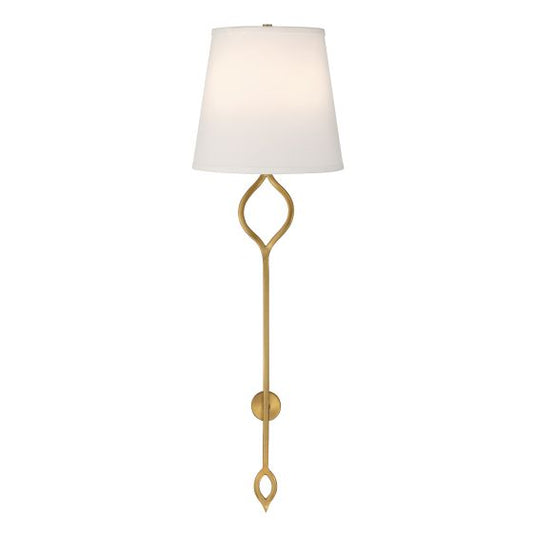 Roxbury 2-Light Wall Sconce in Warm Brass