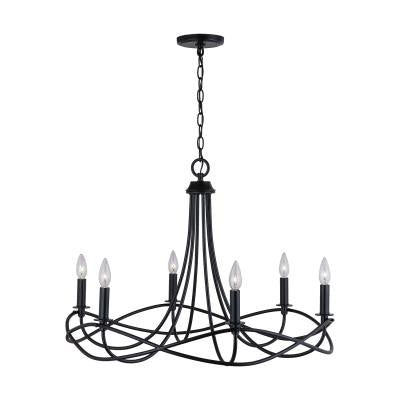 Sonnet Chandelier 6 LT in Matte Black