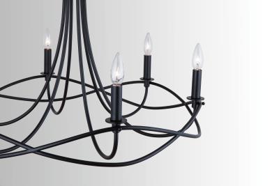 Sonnet Chandelier 6 LT in Matte Black