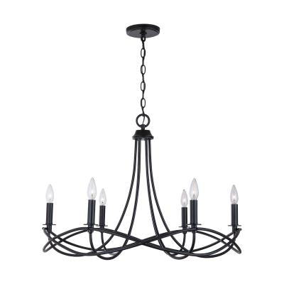 Sonnet Chandelier 6 LT in Matte Black