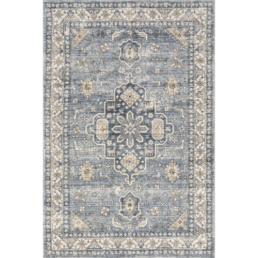 Jayley Vintage Washable Medallion Rug 8x10