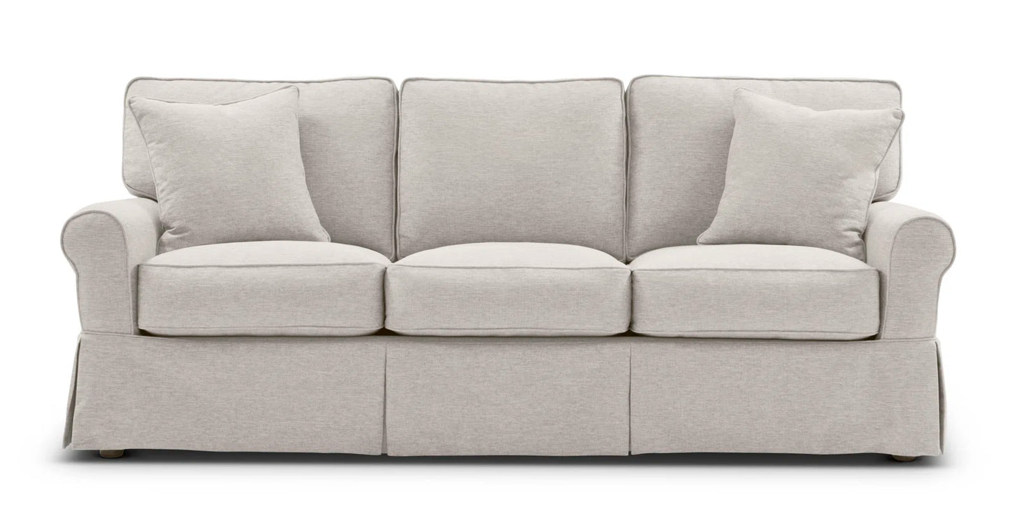Rutherford Home 101 Sofa, with Tangier Eco Sugar Slipcover