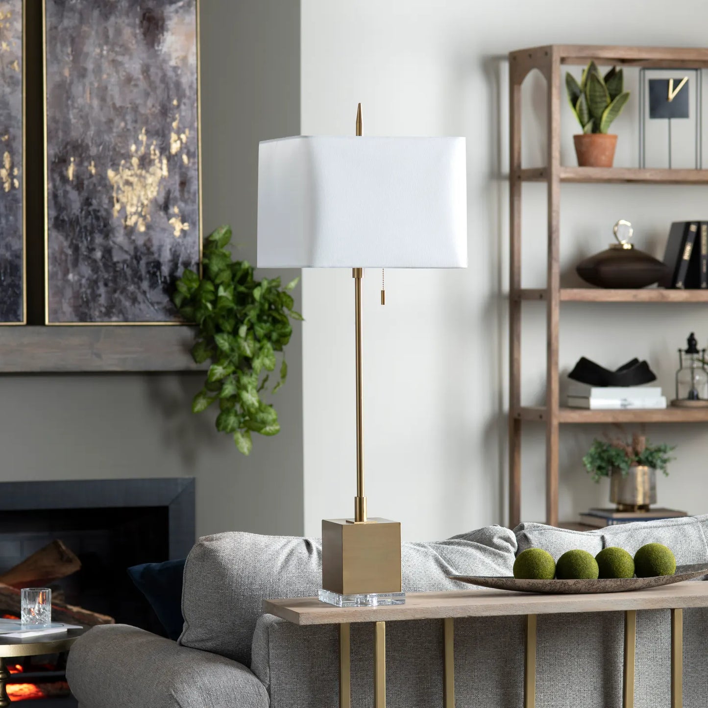 Brooks Pull Chain Buffet Lamp