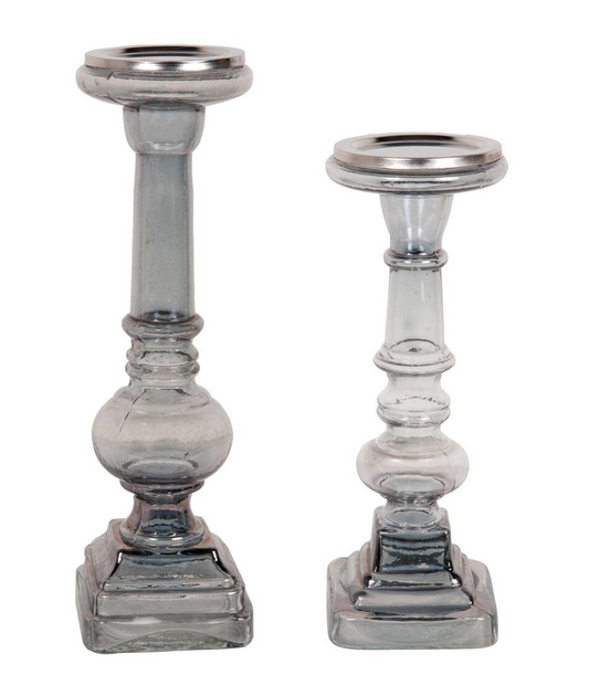 Tasha Glass Candle Stand (Set of 2)
