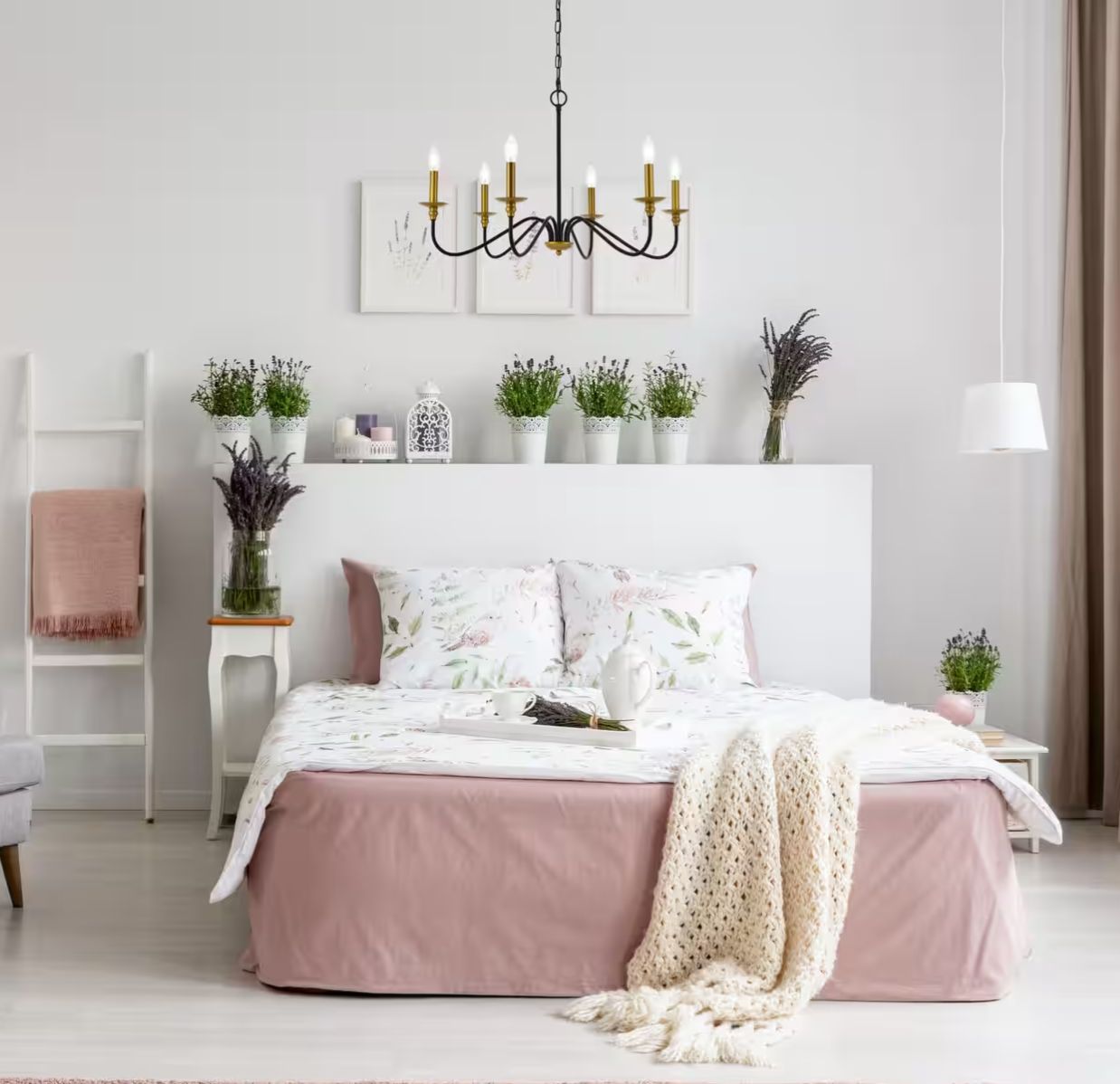 Rohan Chandelier in Black and Brass