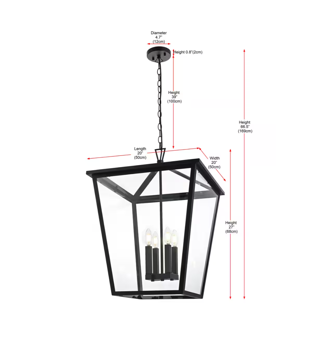 Zane Outdoor Hanging Light