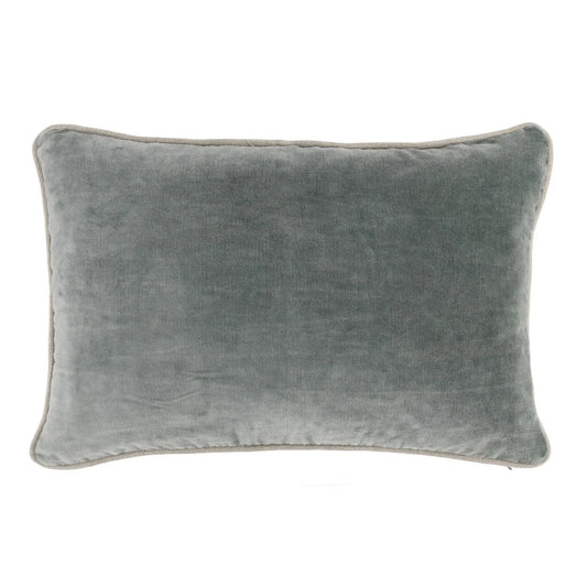 Bay Green Velvet Lumbar Pillow