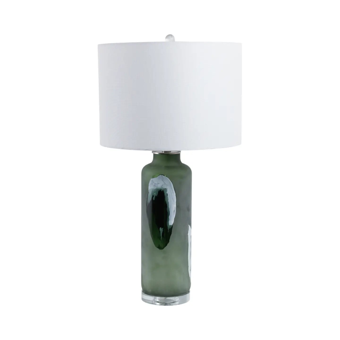 Artistic Green Glass Table Lamp