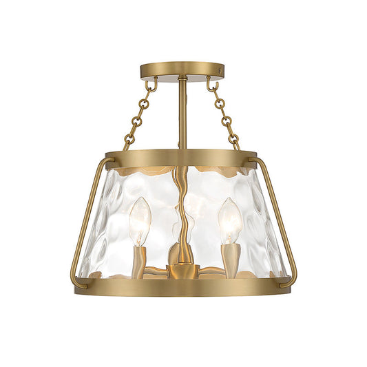 Crawford 3-Light Ceiling Light in Warm Brass