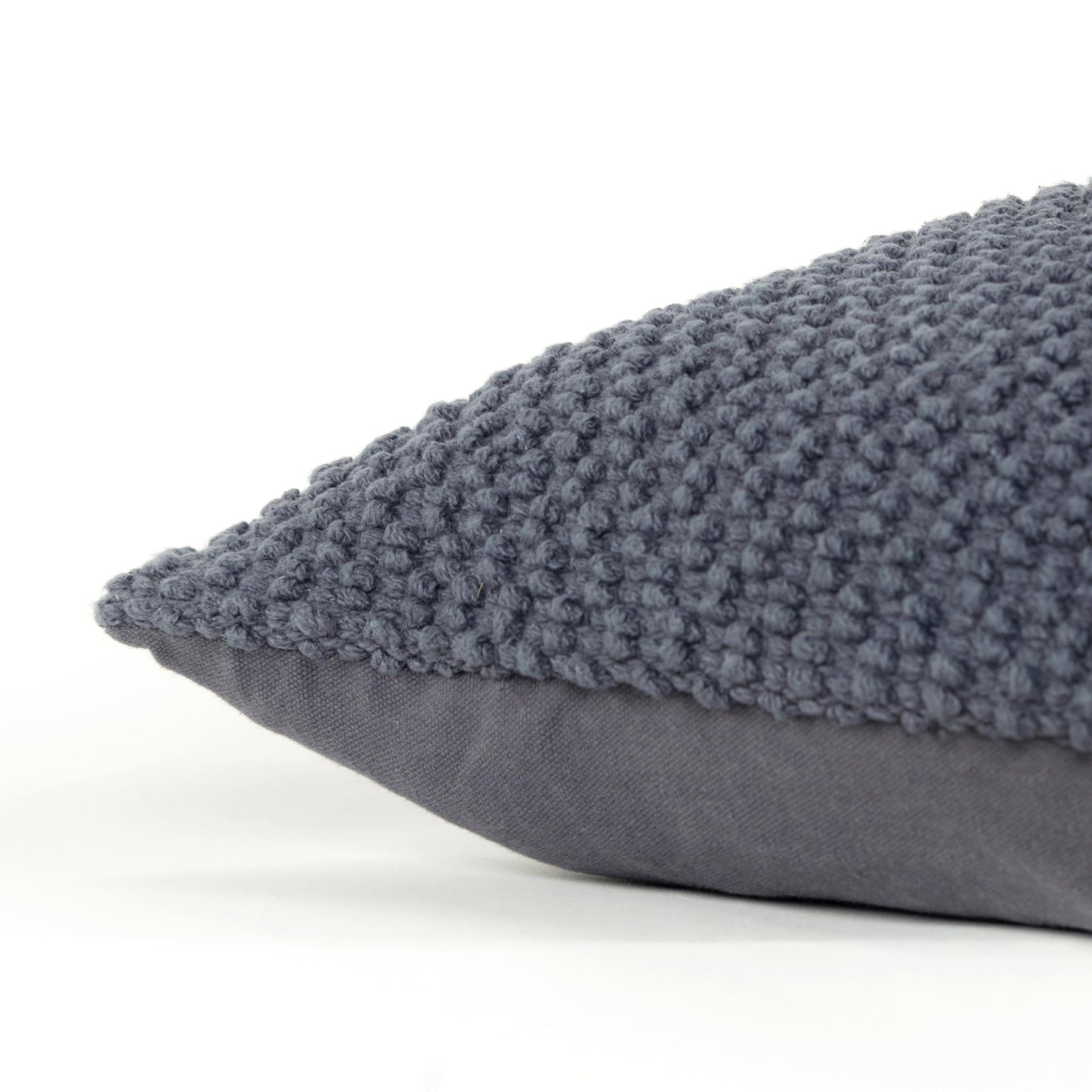 Dark Gray Textured Throw Pillow
