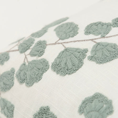 Blue/Gray Floral Throw Pillow