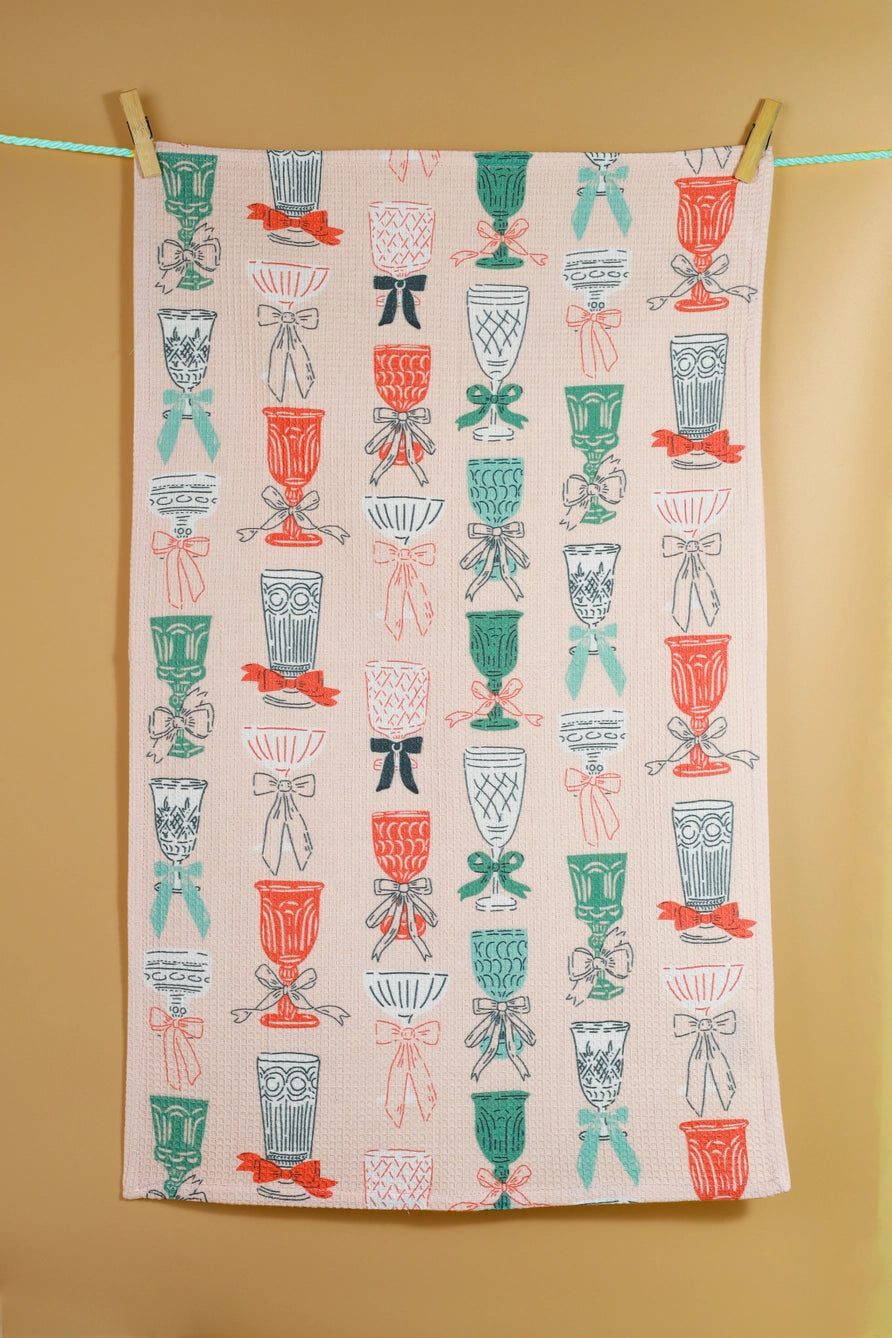 Christmas Drinkware Tea Towel