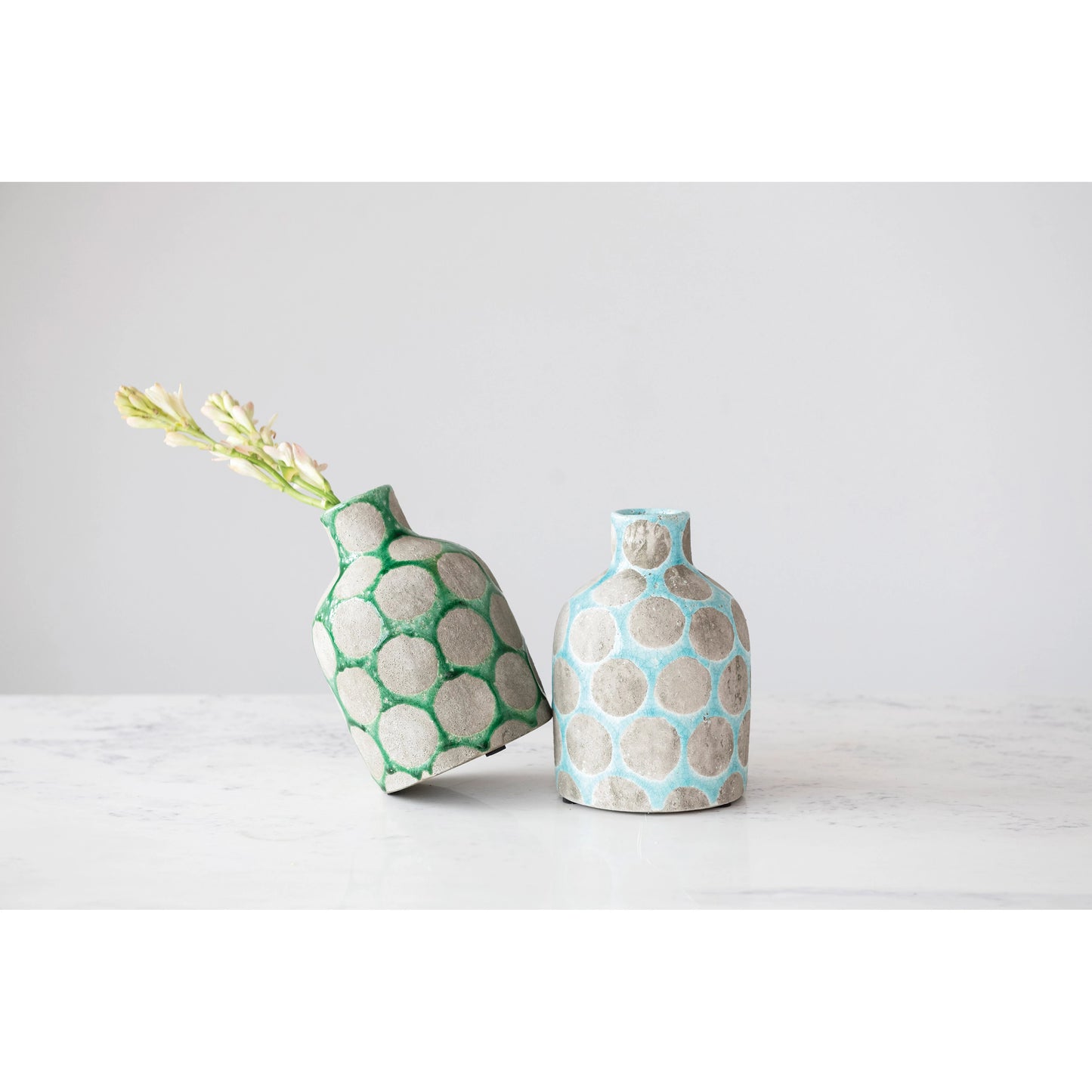 Terra-cotta Vase with Wax Relief Dots