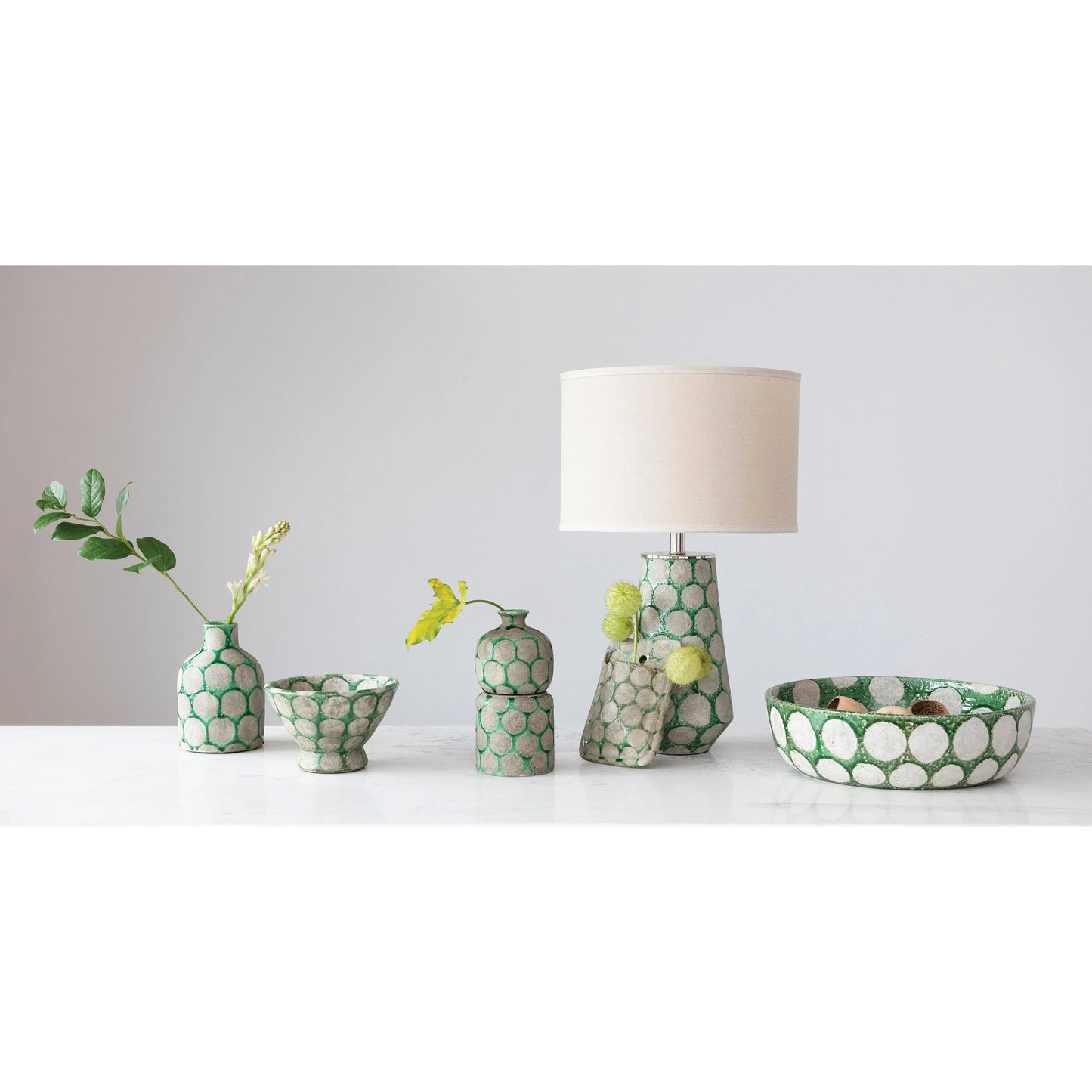 Terra-cotta Vase with Wax Relief Dots