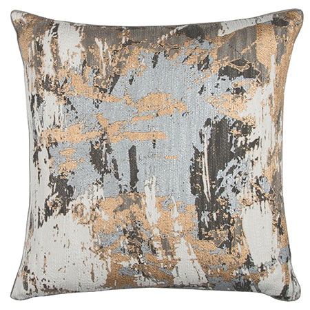 Abstract Gold/Neutral Throw Pillow