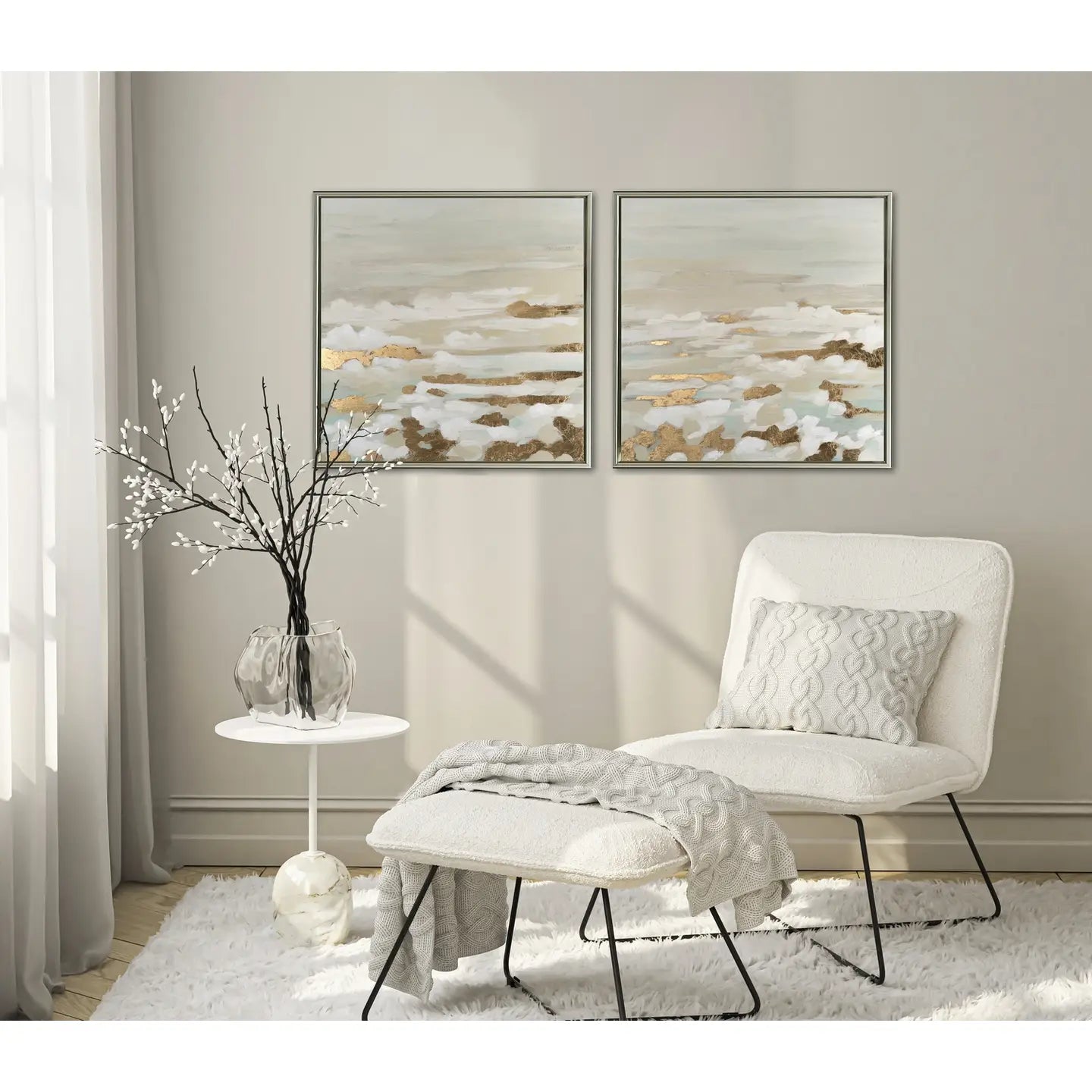 Gilded Surf Canvas Art Set of 2
