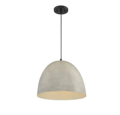Roman Pendant in Concrete with Matte Black