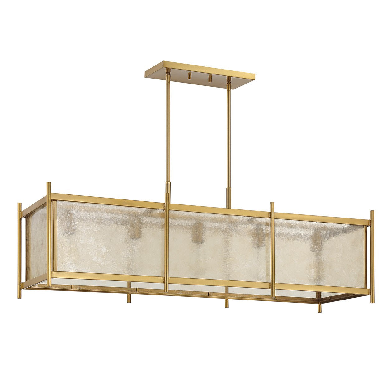 Vivienne Linear Chandelier in Warm Brass