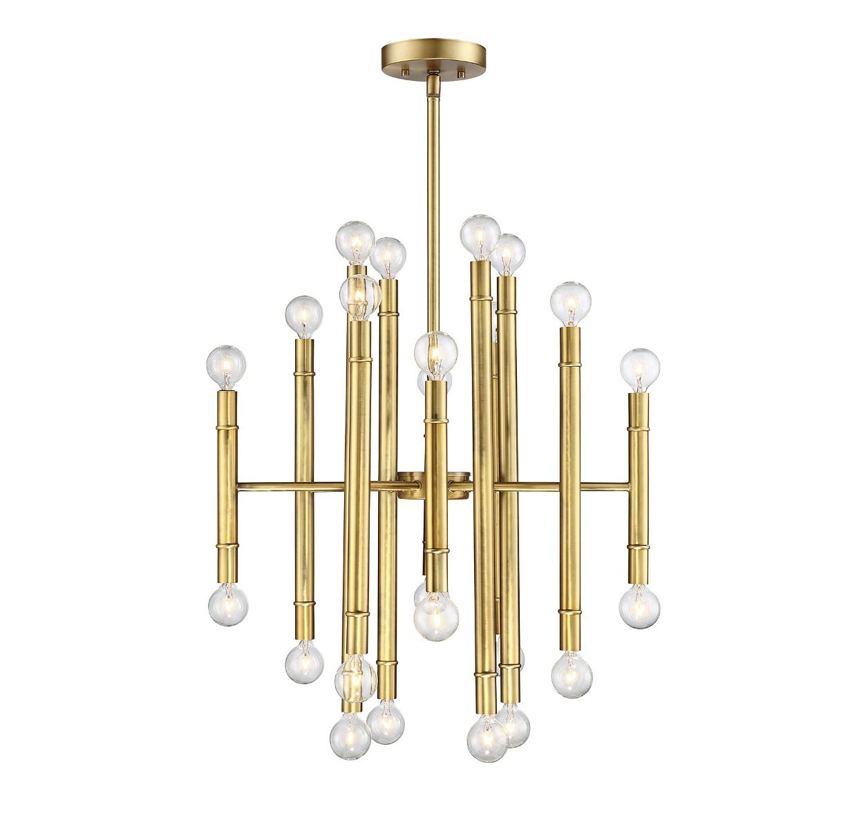 Ophelia Chandelier in Warm Brass (CLOSE-OUT)