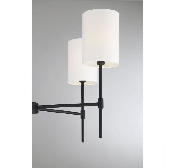 Cameron 5 LT Chandelier in Matte Black