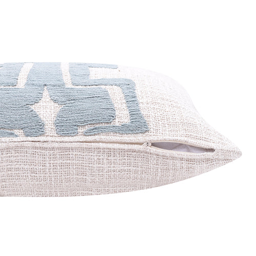 Ocean Blue Scroll Pillow