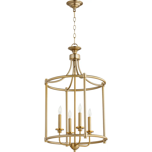 Rossington Pendant 4 LT in Aged Brass