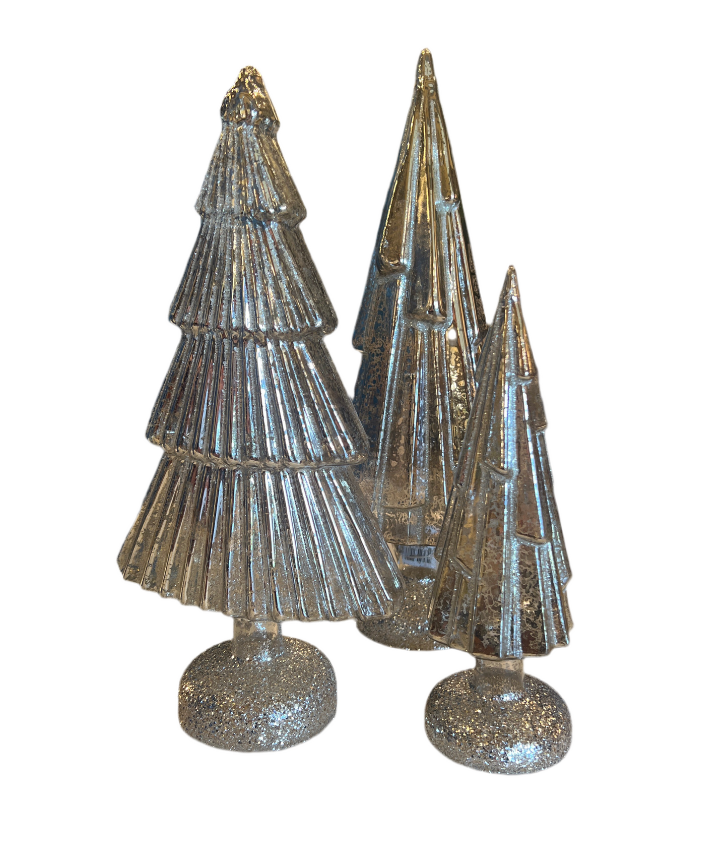 Glass Metallic Christmas Trees