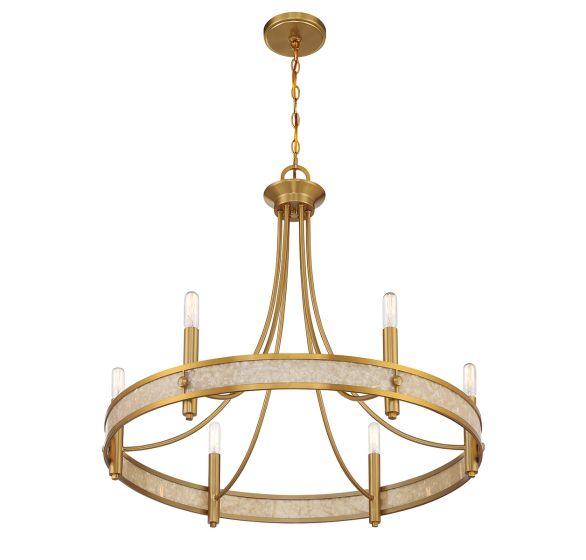 Audrey 6 LT Chandelier in Warm Brass