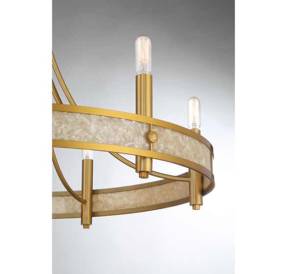 Audrey 6 LT Chandelier in Warm Brass