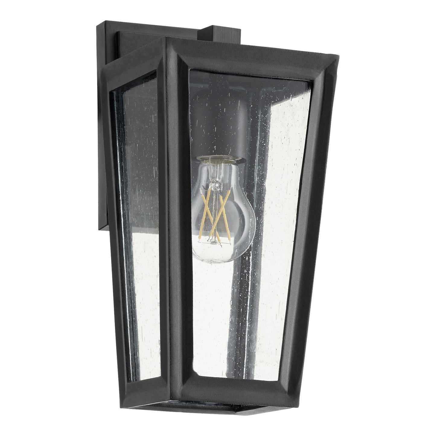 Bravo Exterior 1 LT Wall Lantern in Textured Black - Small