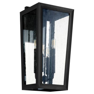 Bravo Exterior 4 LT Wall Lantern in Textured Black - Large