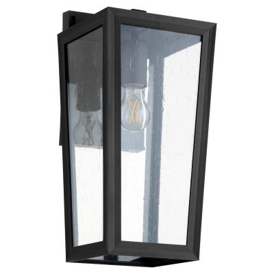 Bravo Exterior 1 LT Wall Lantern in Textured Black - Medium