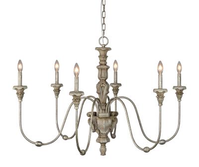 Saddlebrook Chandelier in Vintage Silver/Taupe