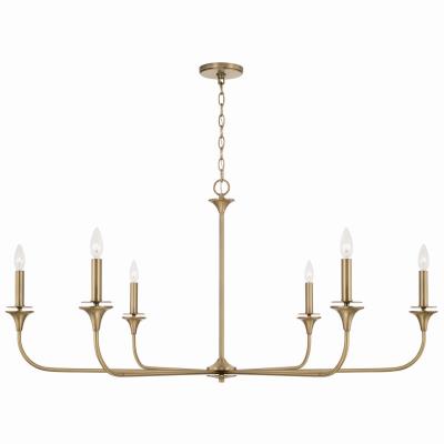 Presley Chandelier in Aged Brass