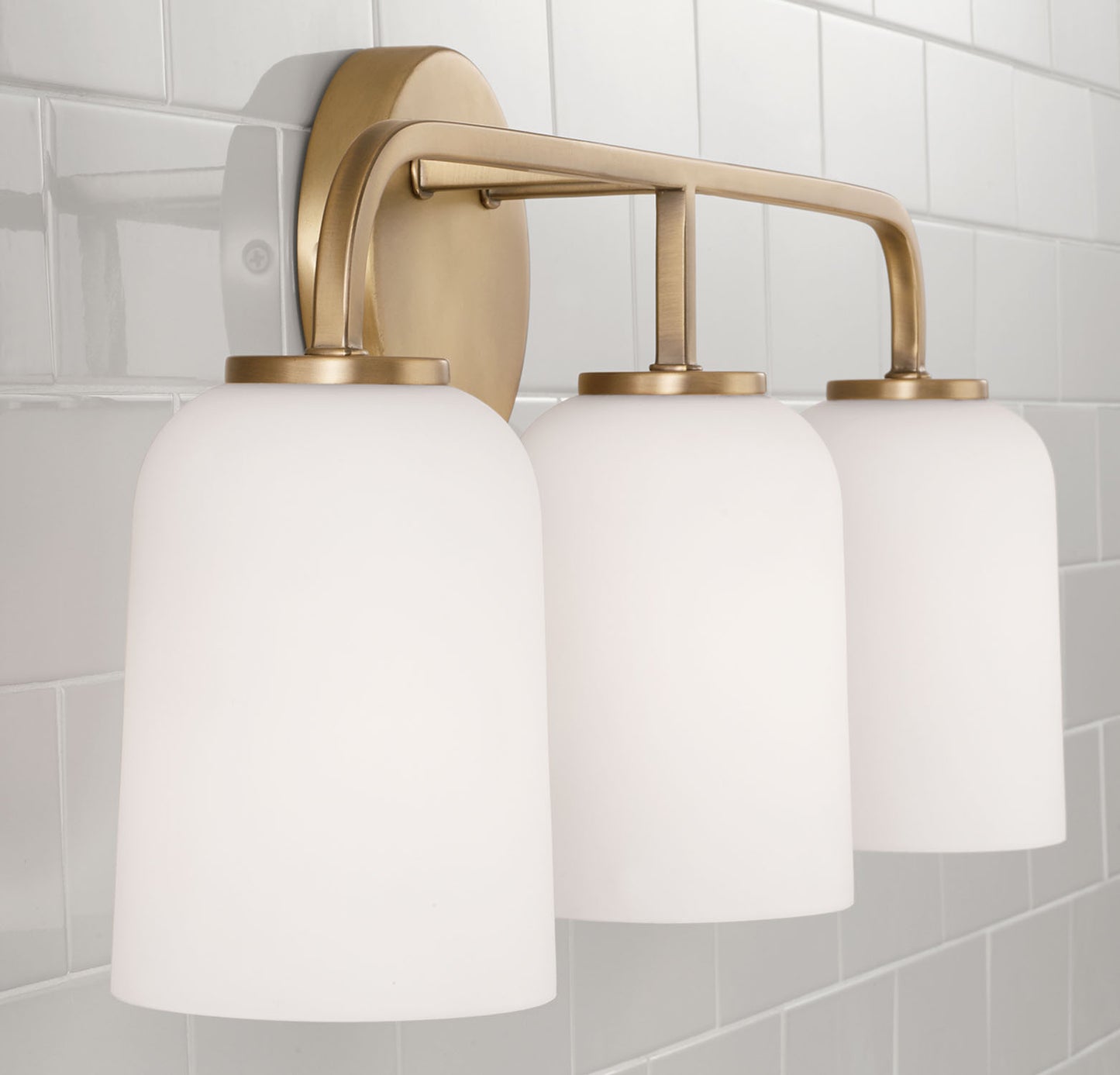 Lawson 3-Light Vanity in Aged Brass