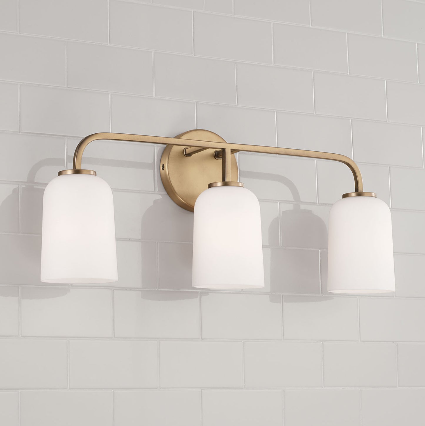 Lawson 3-Light Vanity in Aged Brass