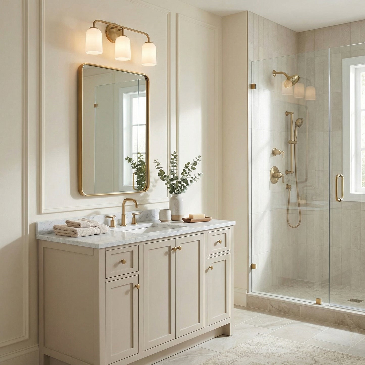 Lawson 3-Light Vanity in Aged Brass