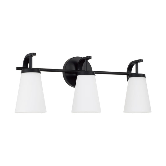 Drake 3-Light Vanity in Matte Black