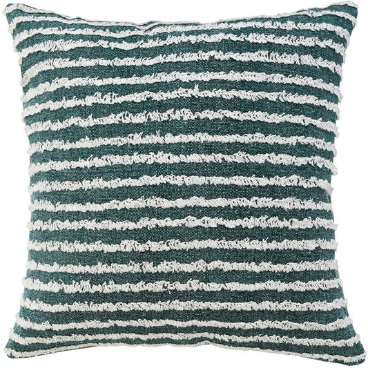 Deep Jungle Striped Throw Pillow